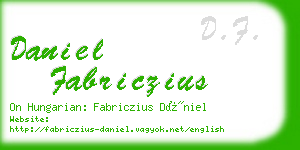 daniel fabriczius business card